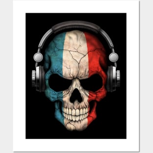 Dark Skull Deejay with French Flag Posters and Art